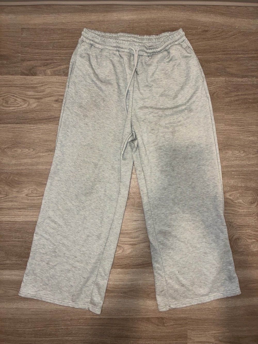 Cider Wide-Leg Sweatpants in Heather Grey – Size XL